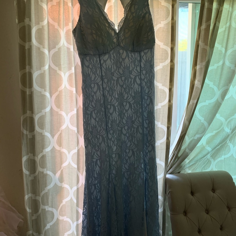 Baby blue prom dress